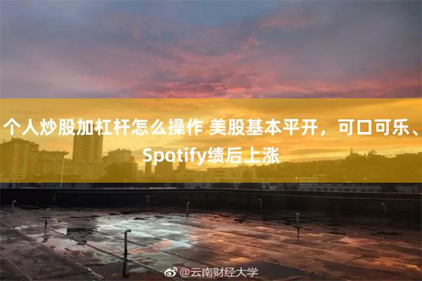 个人炒股加杠杆怎么操作 美股基本平开，可口可乐、Spotify绩后上涨