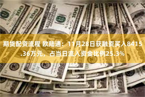 期货配资流程 欧陆通：11月28日获融资买入8415.36万元，占当日流入资金比例25.3%