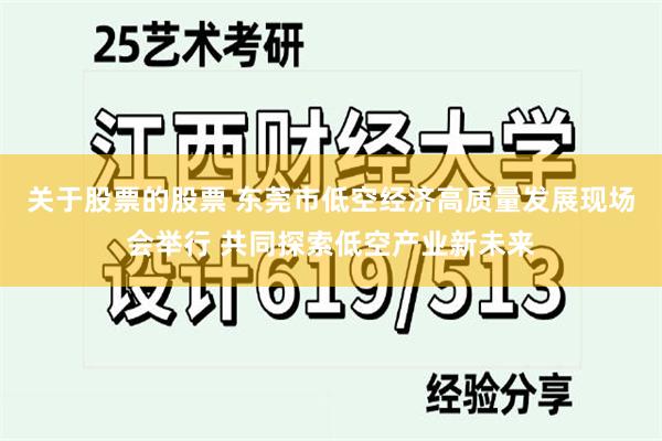 关于股票的股票 东莞市低空经济高质量发展现场会举行 共同探索低空产业新未来